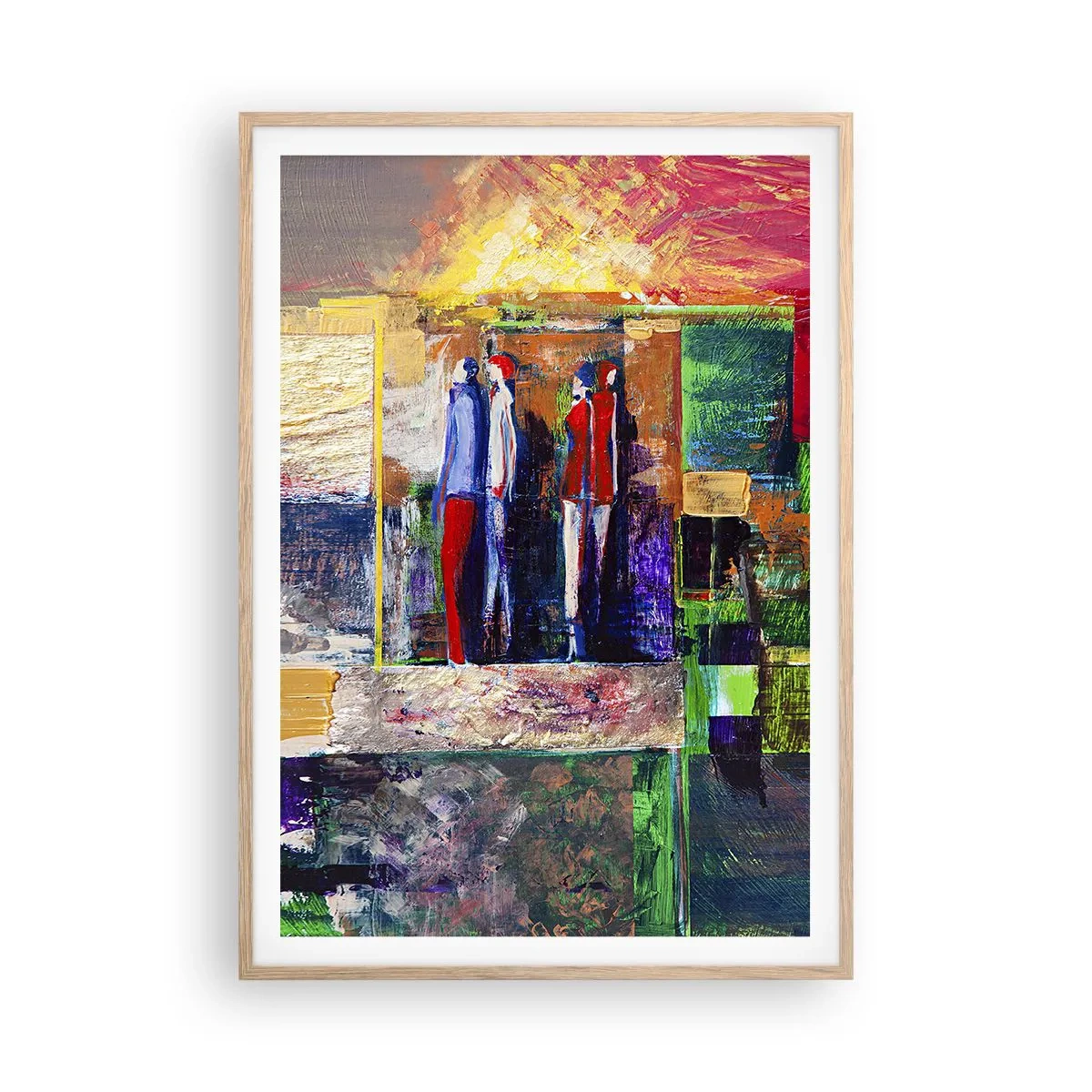 Een poster in een licht eiken lijst - Relaties en emoties - 70x100 cm