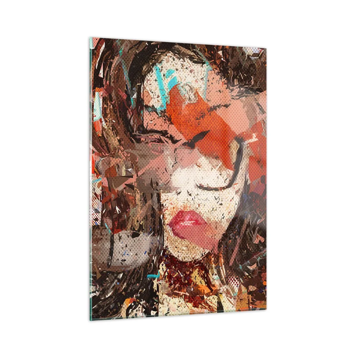 Schilderen op glas - Niemand weet wat je werkelijk bent - 50x70 cm