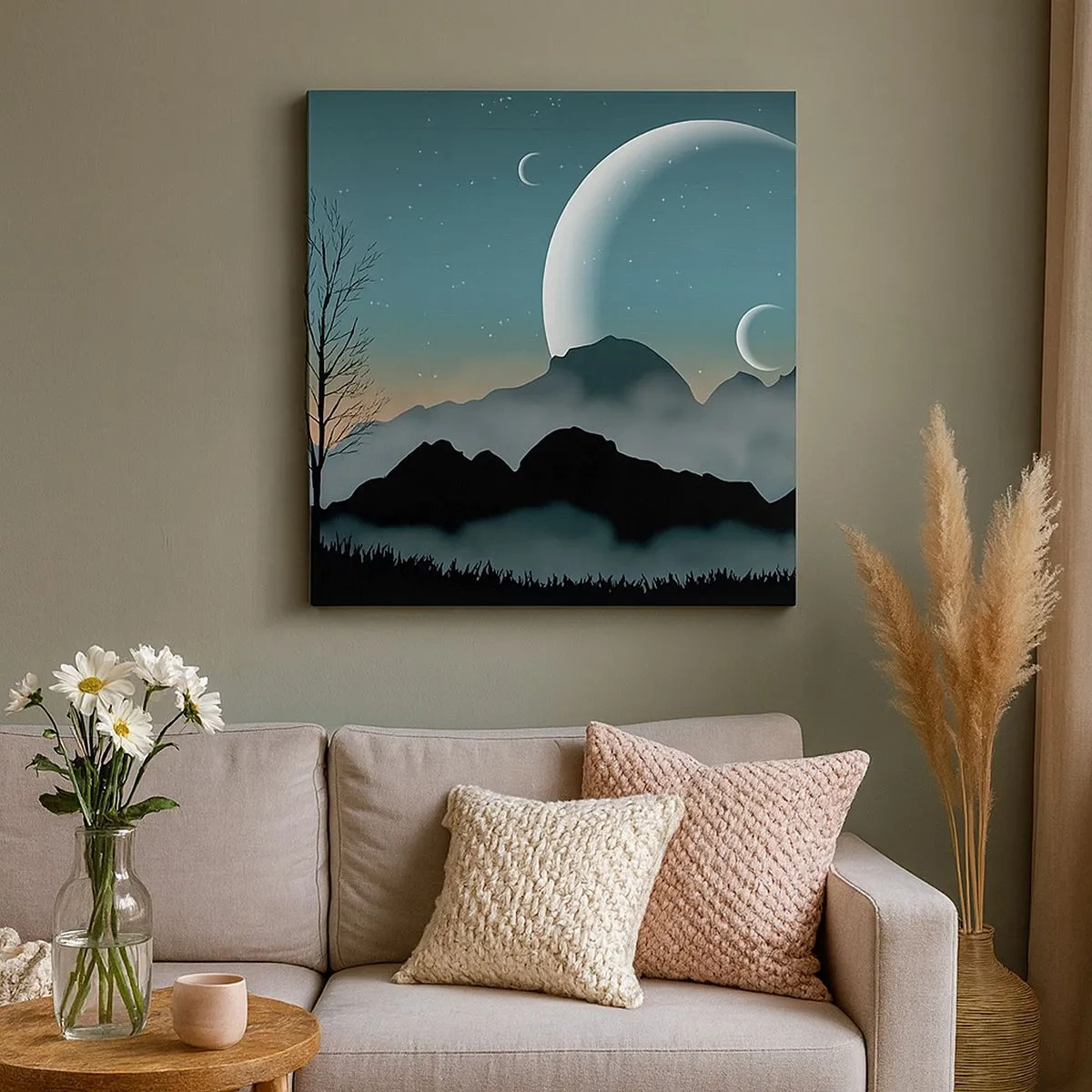 Schilderen op canvas - Carneval in Sterrennacht  - 30x30 cm