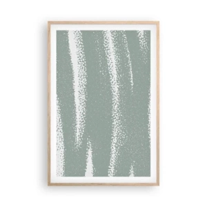 Een poster in een licht eiken lijst - Abstractie in een winterklimaat - 61x91 cm