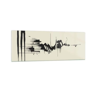 Schilderen op glas - Overhaaste abstractie - 140x50 cm