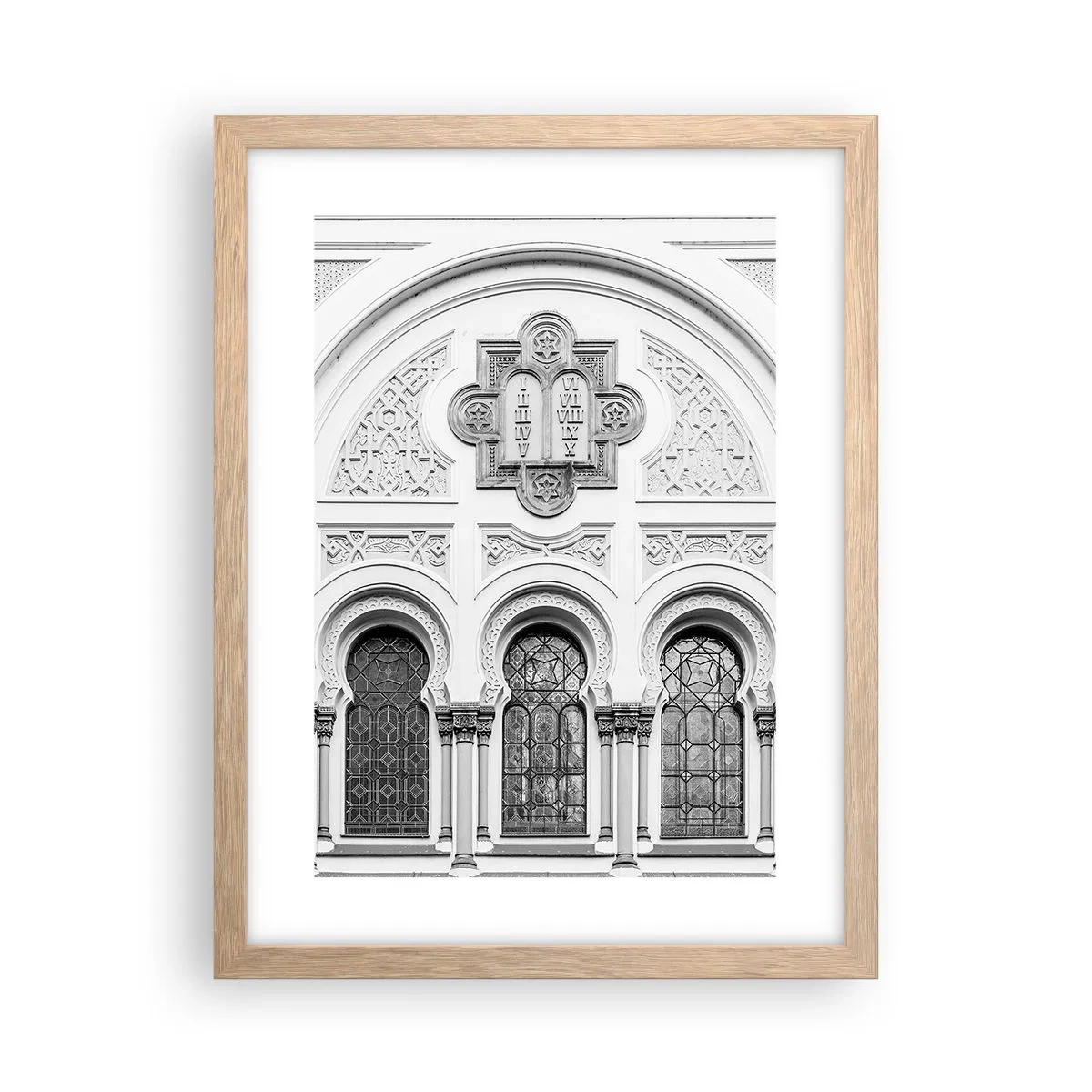 Een poster in een licht eiken lijst - Op de grens van culturen - 30x40 cm