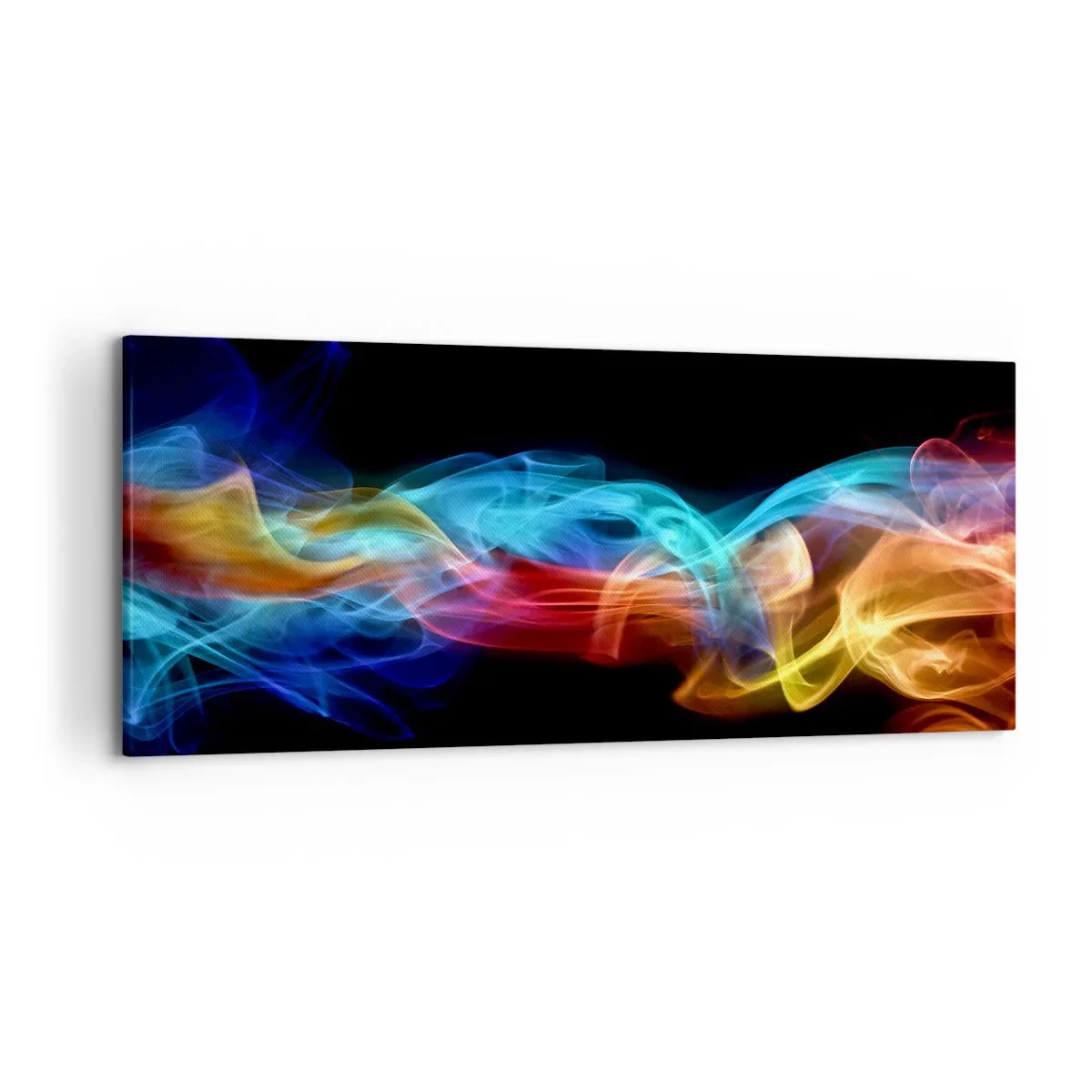 Schilderen op canvas - Regenboogdans van nevels - 120x50 cm