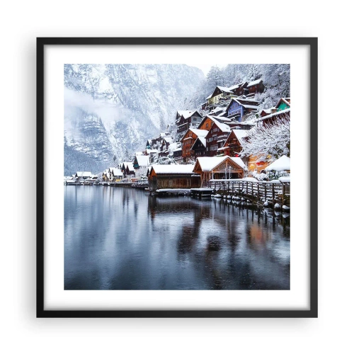 Poster in een zwarte lijst - In winterdecoratie - 50x50 cm
