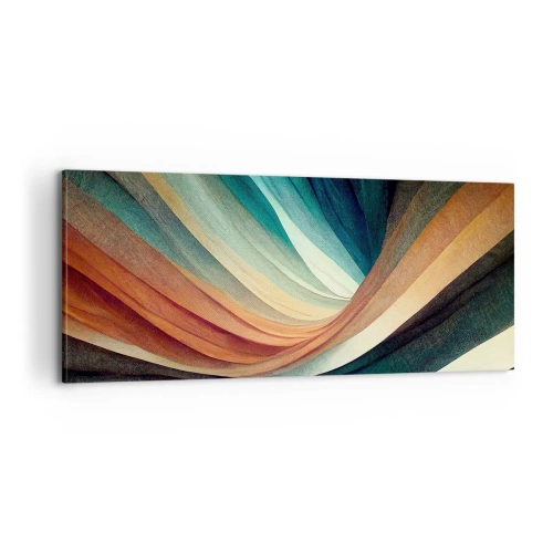 Schilderen op canvas - Geweven uit kleuren - 100x40 cm