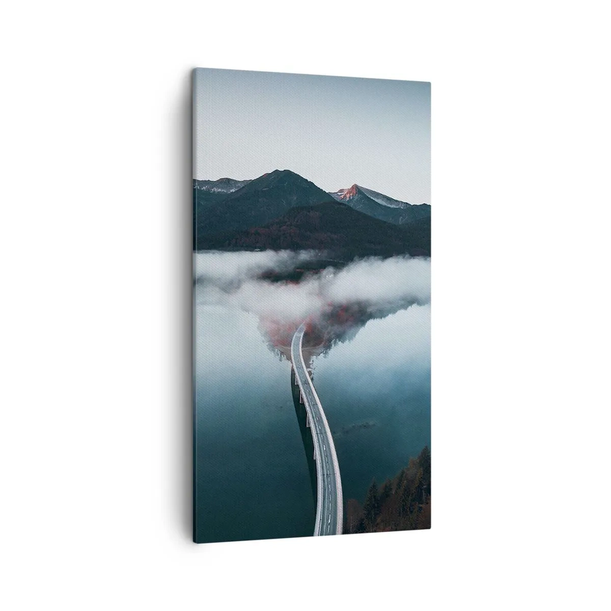 Schilderen op canvas - Over water zo glad als een spiegel - 45x80 cm