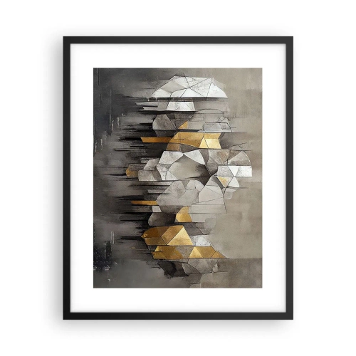 Poster in een zwarte lijst - Compositie van ijs en licht - 40x50 cm