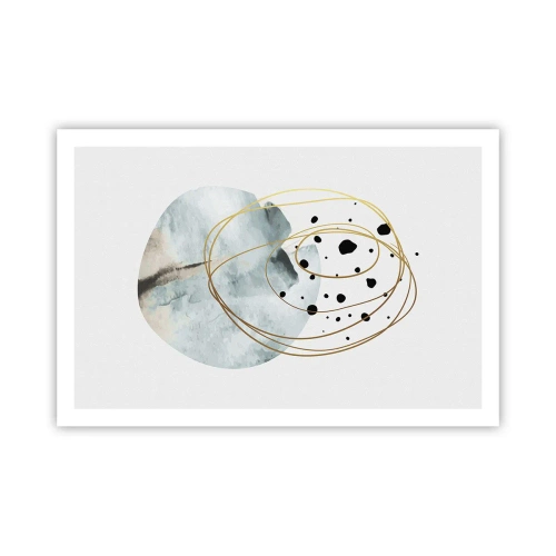 Poster - Omarmd door de ruimte - 91x61 cm