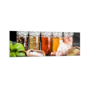 Schilderen op glas - Zodat het leven smaak heeft - 160x50 cm