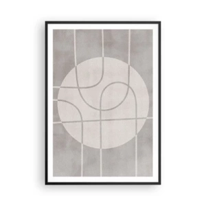 Poster in een zwarte lijst - Rond en rechtdoor - 70x100 cm