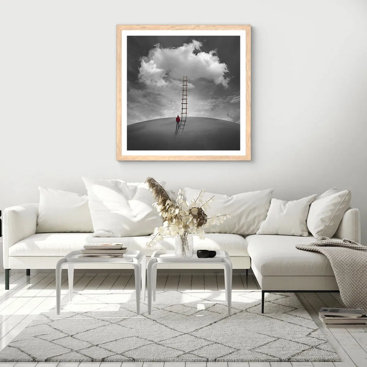 Een poster in een licht eiken lijst - Alles is mogelijk - 40x40 cm