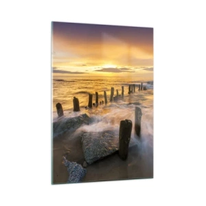 Schilderen op glas - De rauwe schoonheid van de Oostzee - 50x70 cm