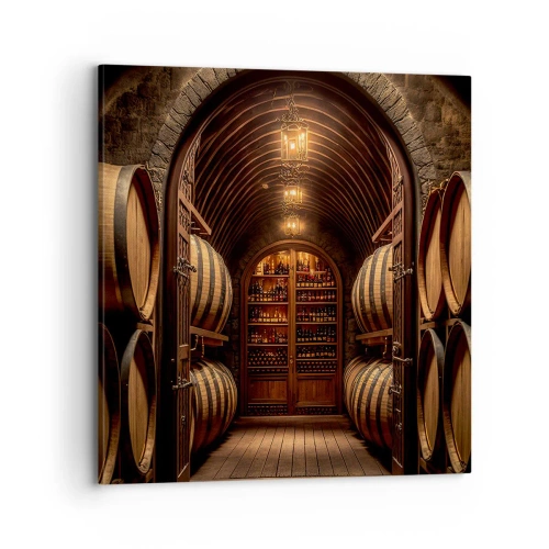 Schilderen op canvas - Sfeervolle kelder - 70x70 cm