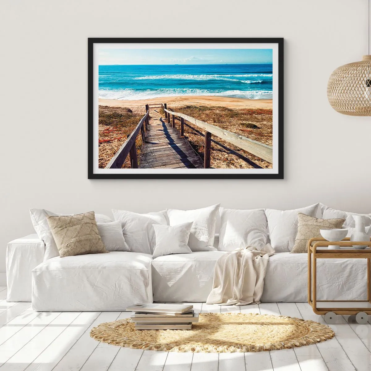 Poster in een zwarte lijst - Loop maar! - 70x50 cm
