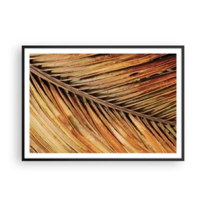 Poster in een zwarte lijst - Kokos goud - 100x70 cm