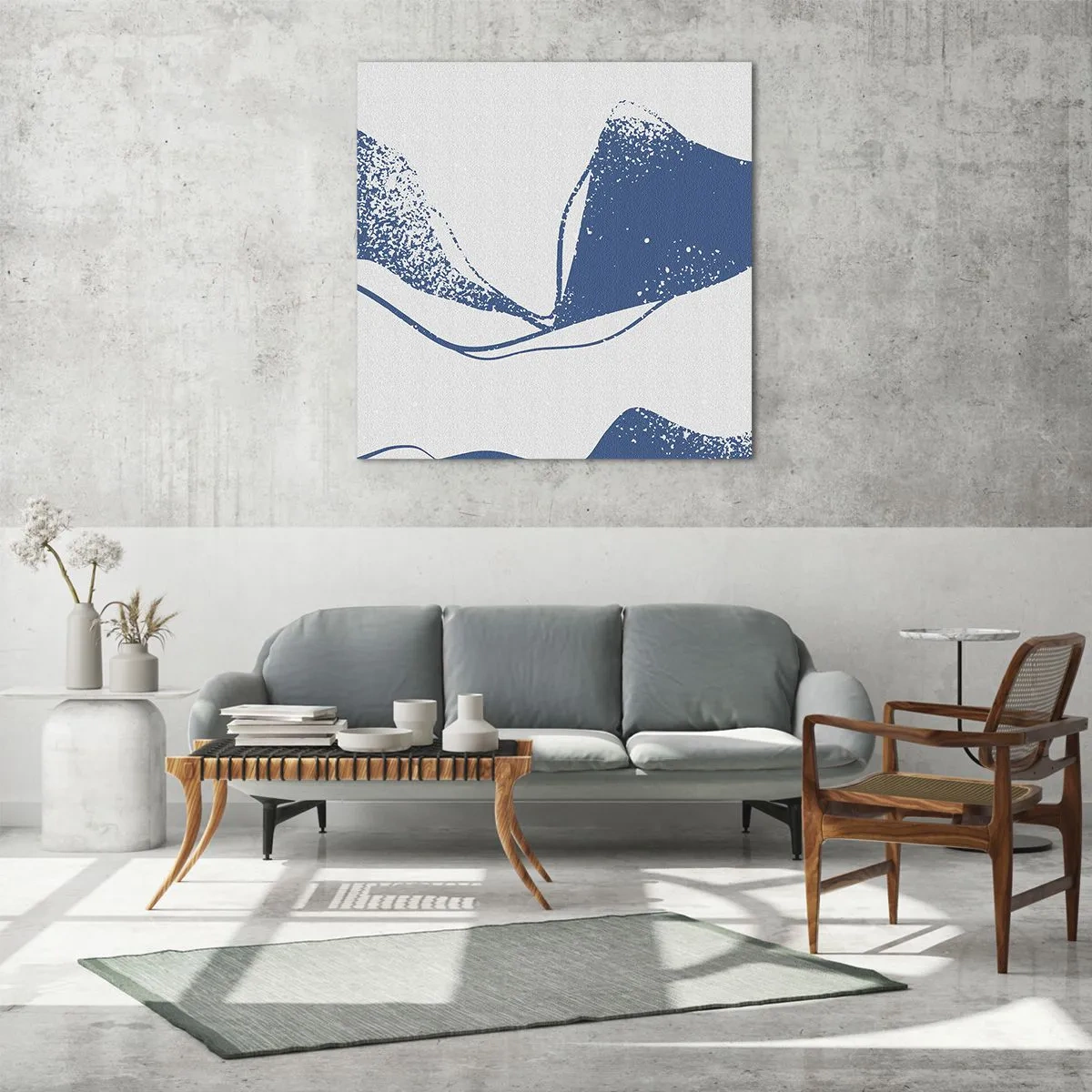 Schilderen op glas - Gevleugelde abstractie - 50x50 cm