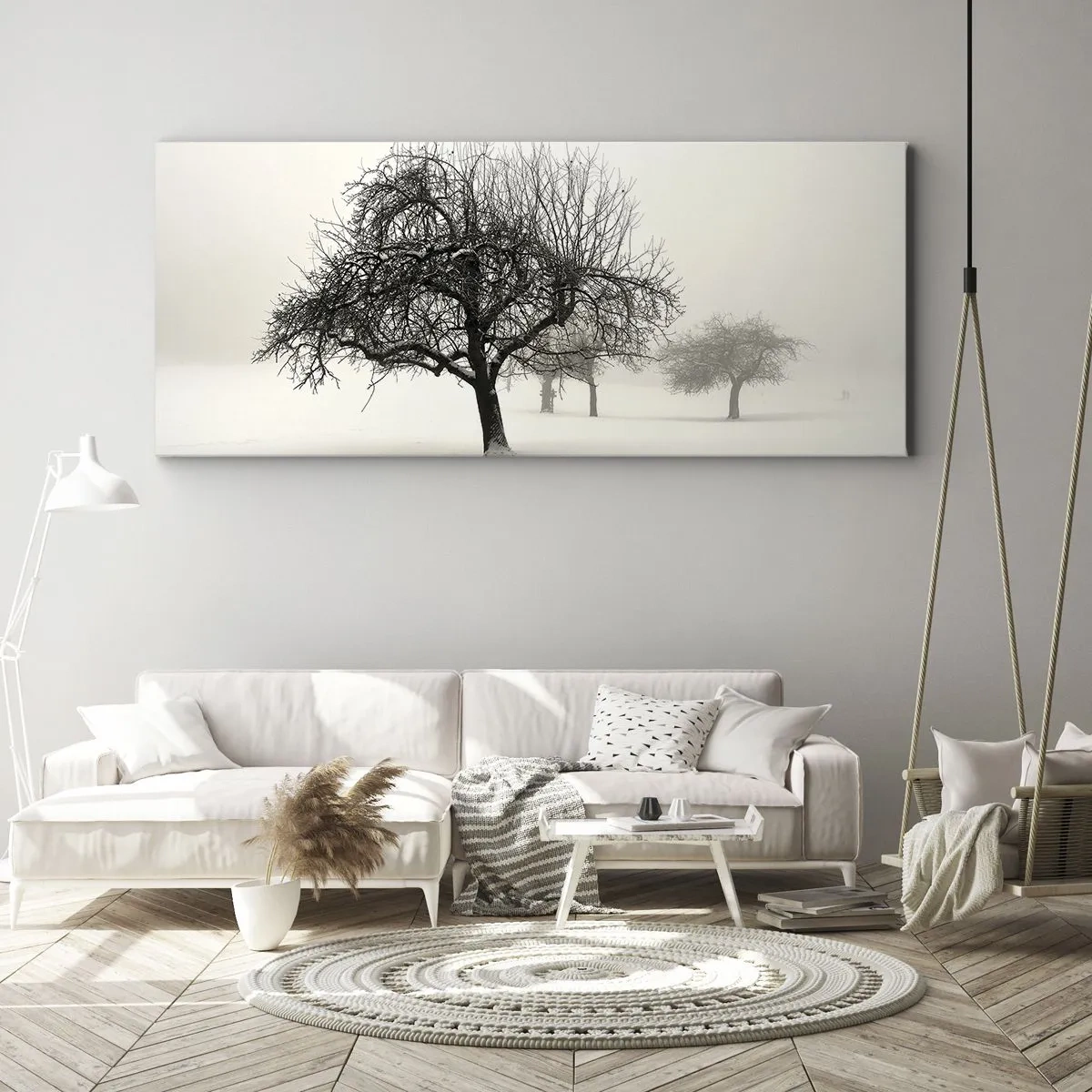 Schilderen op canvas - Winterslaap - 90x30 cm