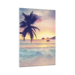 Schilderen op glas - Een avond aan de baai - 80x120 cm
