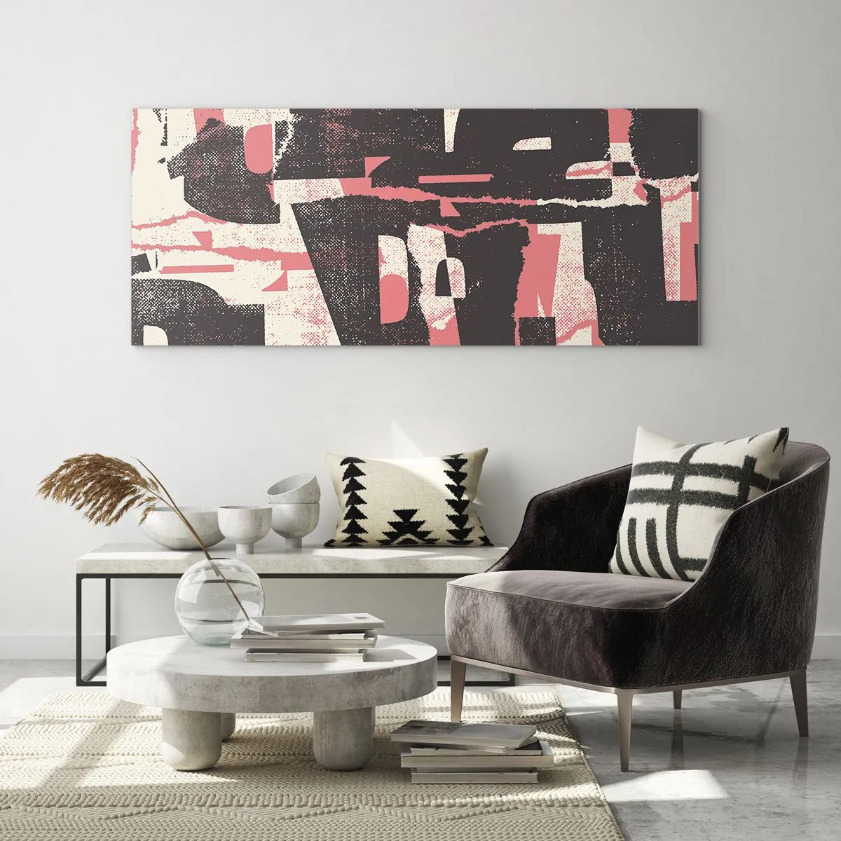 Schilderen op glas - Al dit lawaai - 120x50 cm