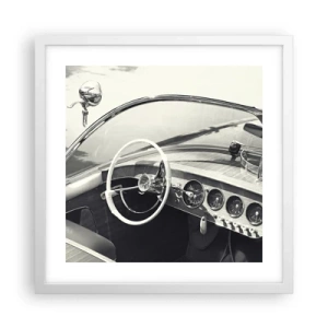 Poster in een witte lijst - Weer voor de rijken - 40x40 cm