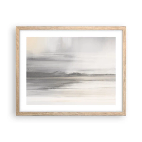 Een poster in een licht eiken lijst - Afstand in reflectie - 50x40 cm