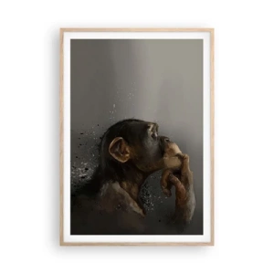 Een poster in een licht eiken lijst - Zeker een denker - 70x100 cm