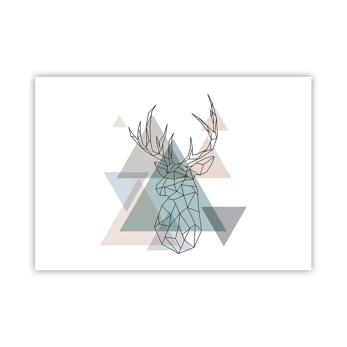 Poster - In een geometrisch bos - 100x70 cm