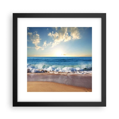 Poster in een zwarte lijst - Beweging en stilte tegelijk - 30x30 cm