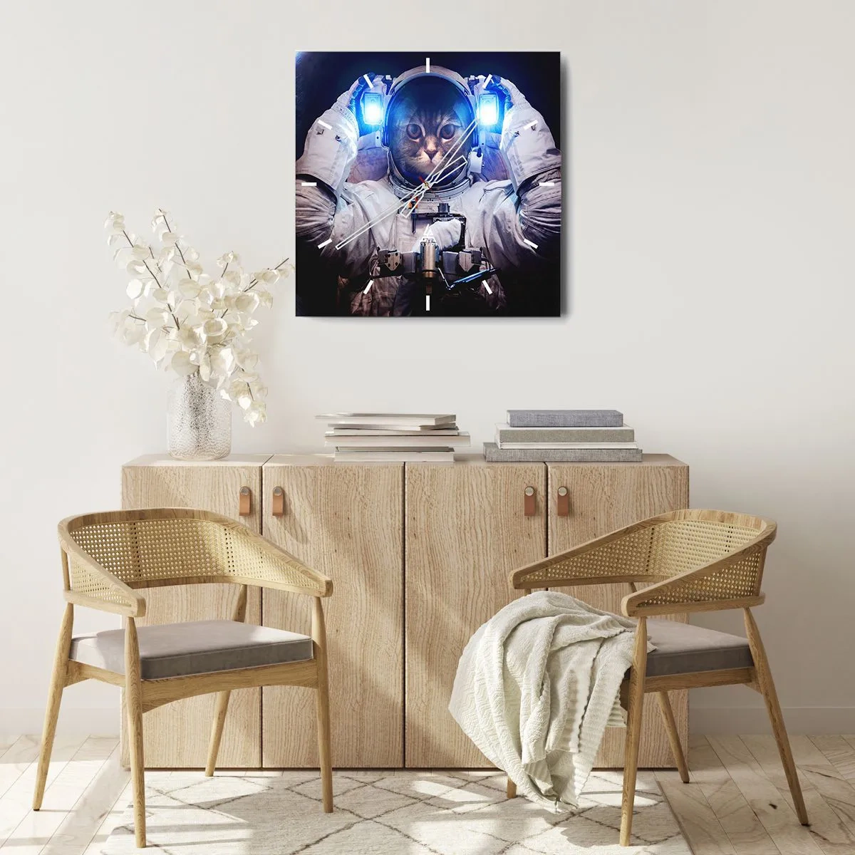 Wandklok - Klok - Houston, je hebt een probleem - 40x40 cm
