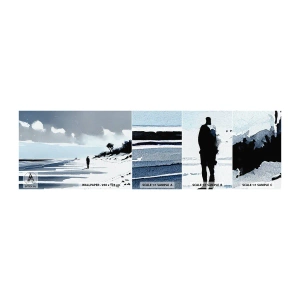 Fotobehang Monster Zelfklevend Deluxe Sticker - Alleen - Landschap, Strand, Deel - 100x30 cm