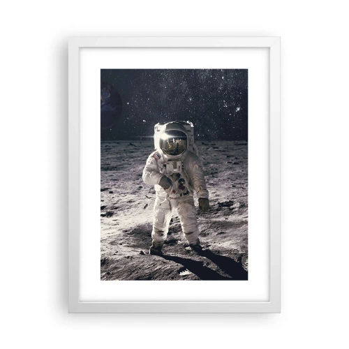 Poster in een witte lijst - Groetjes van de maan - 30x40 cm