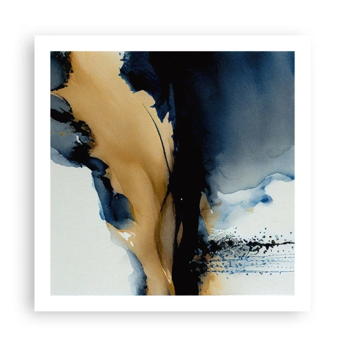 Poster - Achter het gordijn - 60x60 cm
