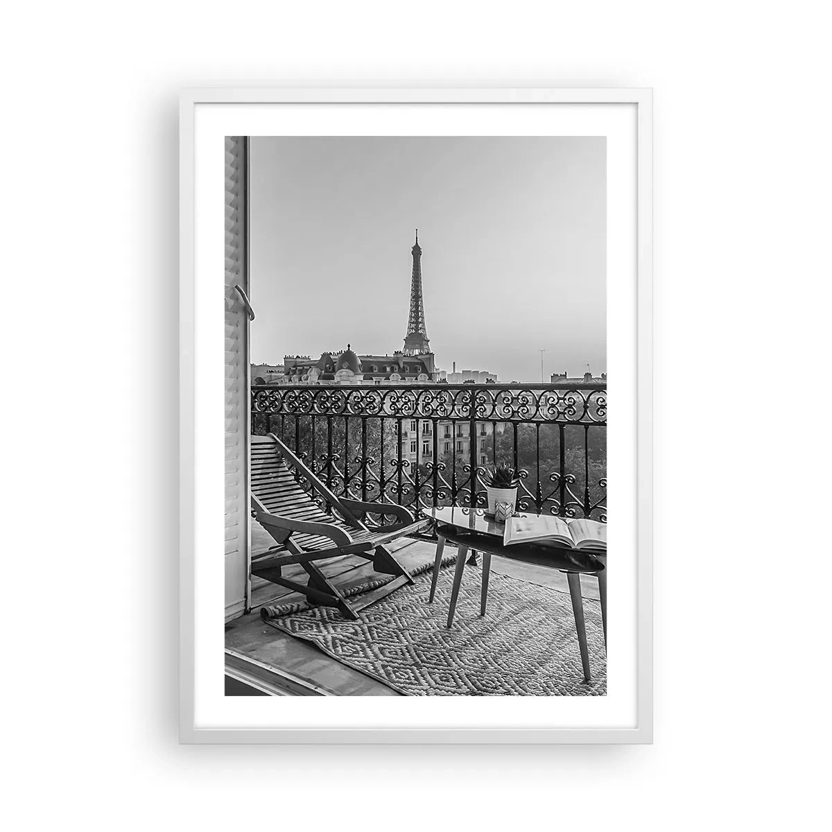 Poster in een witte lijst - Parijs' namiddag - 50x70 cm