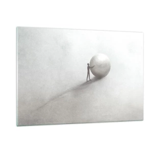 Schilderen op glas - Het spel van het leven - 120x80 cm