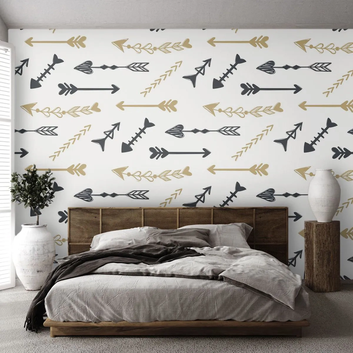 Fotobehang Standard Eco - De droom van de boogschutter - Abstractie, Pijl, Boho - 450x315 cm