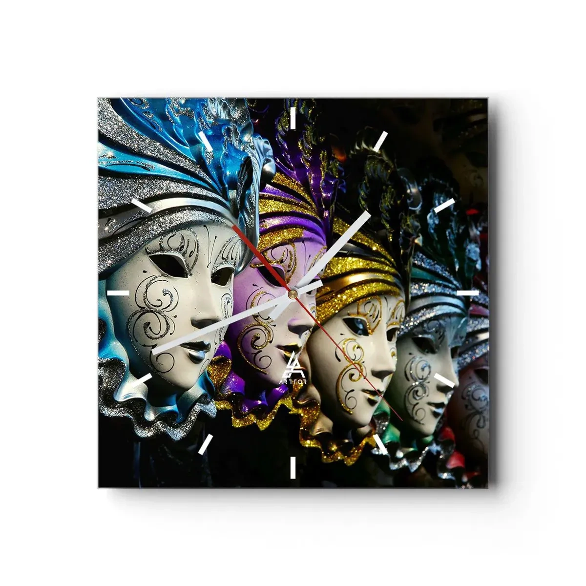 Wandklok - Klok - Mysterie in goud en zilver - 40x40 cm