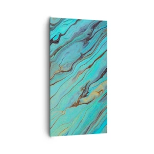 Schilderen op canvas - Turquoise vloed - 65x120 cm