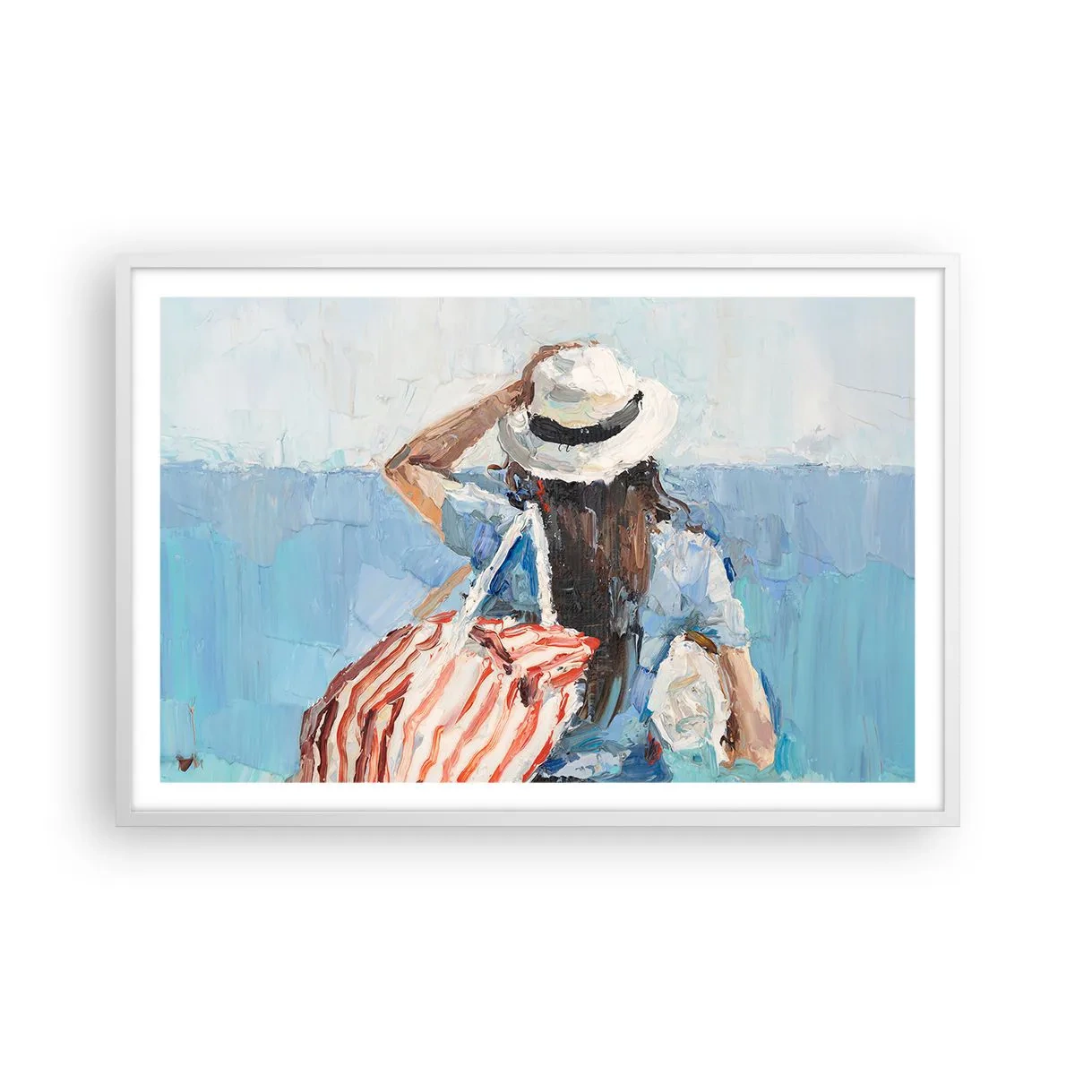 Poster in een witte lijst - Welkom bij je vakantie - 91x61 cm