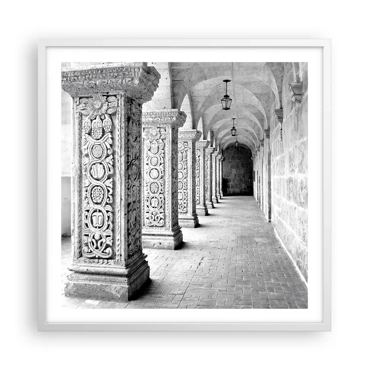 Poster in een witte lijst - En waar naar toe….? - 60x60 cm