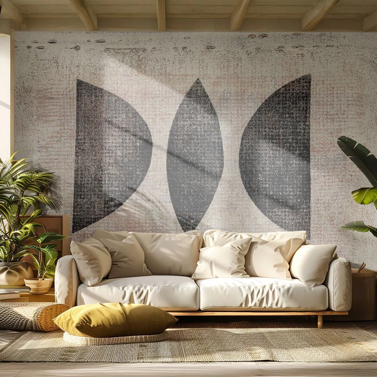 Fotobehang Premium Canvas - etnische abstractie - Abstractie, Deel, Moderne kunst - 100x70 cm