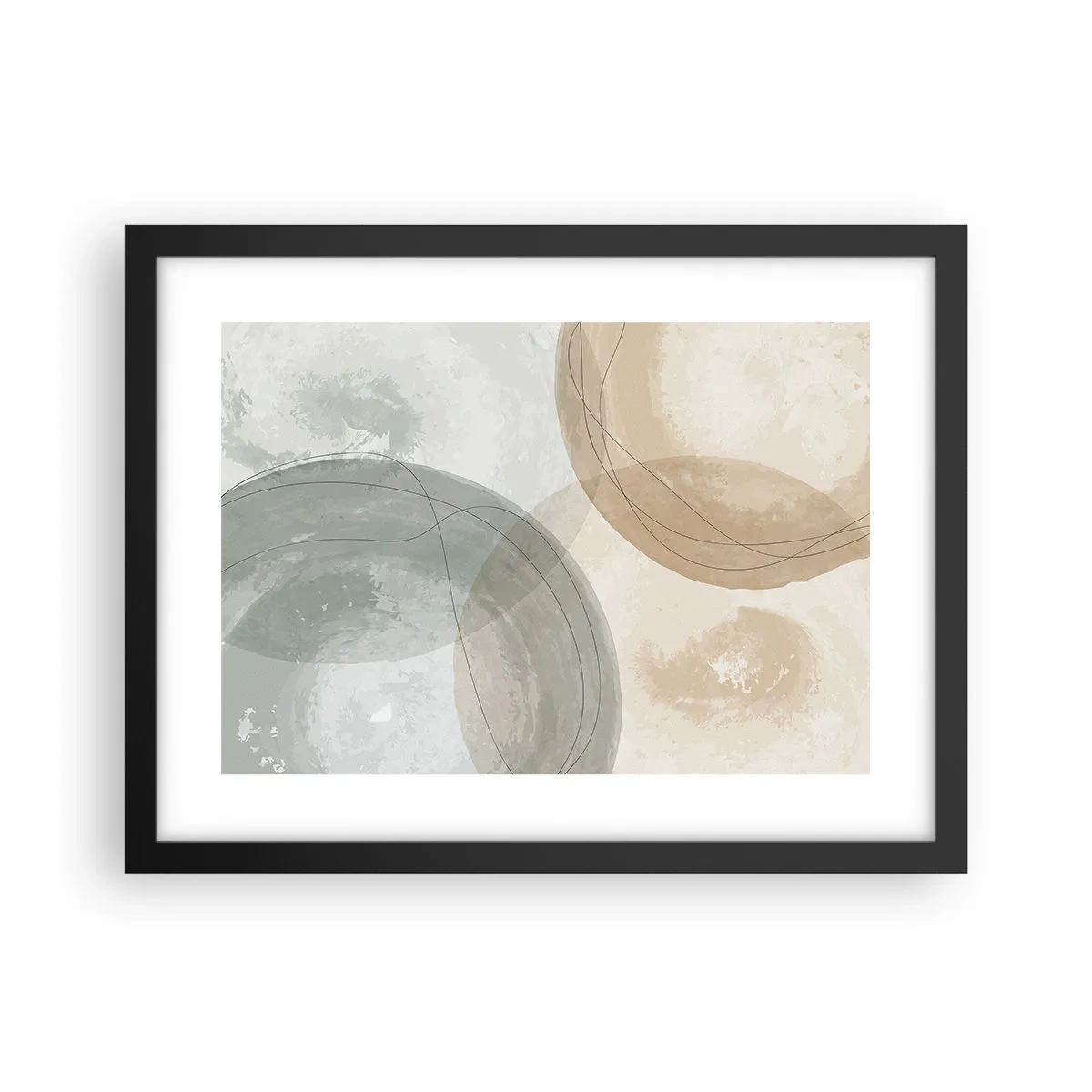 Poster in een zwarte lijst - Indringende werelden - 40x30 cm