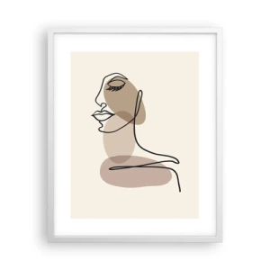 Poster in een witte lijst - Luisteren naar zichzelf - 40x50 cm