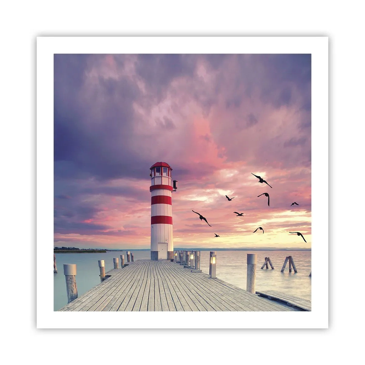 Poster - Het is tijd naar de haven te gaan - 60x60 cm