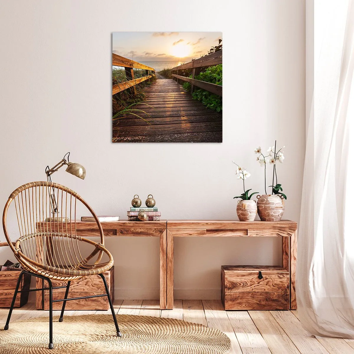 Schilderen op canvas - En direct naar de kust - 60x60 cm