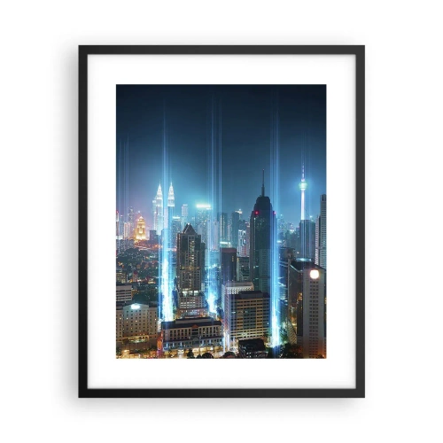 Poster in een zwarte lijst - Op z'n Berlijns naar de hemel - 40x50 cm