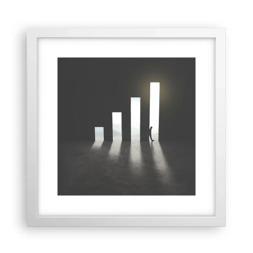 Poster in een witte lijst - Succes - impressie - 30x30 cm