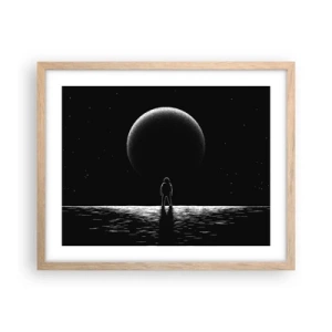 Een poster in een licht eiken lijst - Oog in oog - 50x40 cm