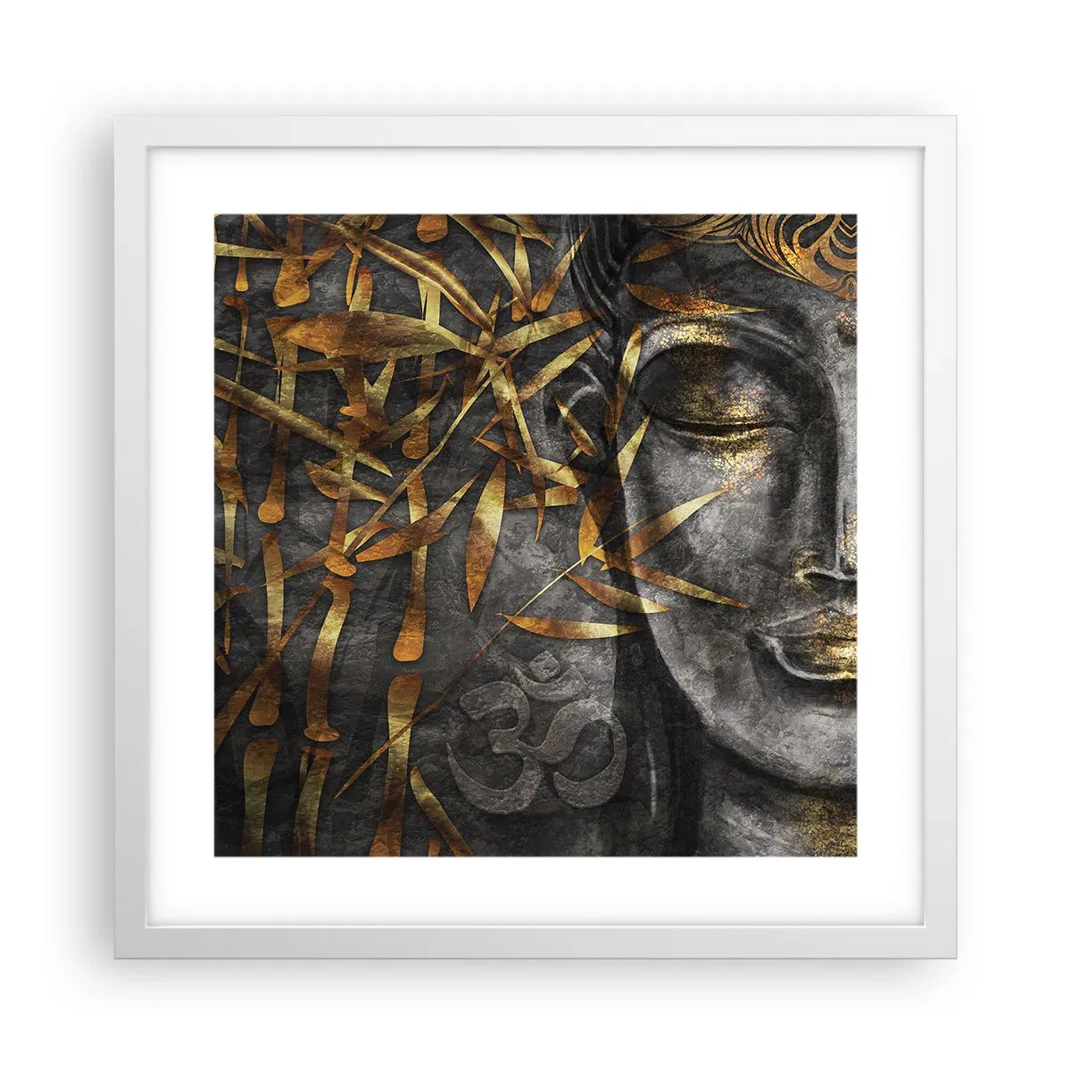 Poster in een witte lijst - Voel de rust - 40x40 cm