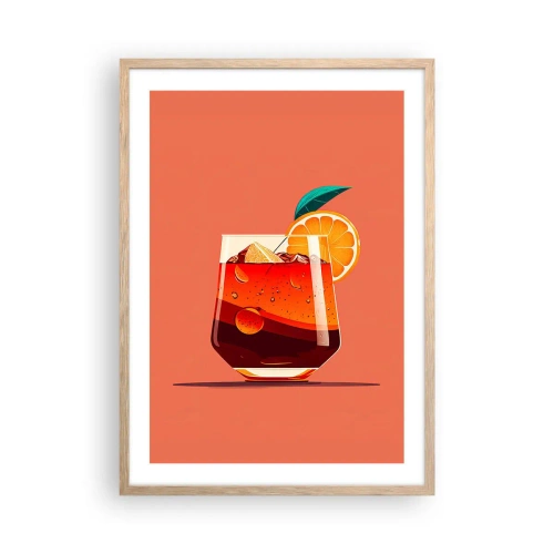 Een poster in een licht eiken lijst - Zomerse verfrissing - 50x70 cm