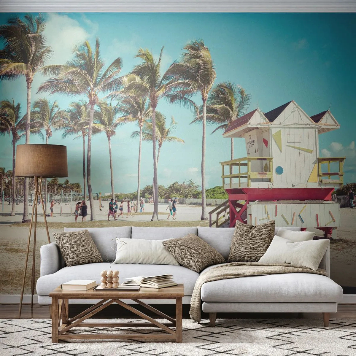 Zelfklevend Fotobehang Deluxe Sticker - Je hebt een mooie dag voor de boeg - Landschap, Strand, Florida - 450x315 cm
